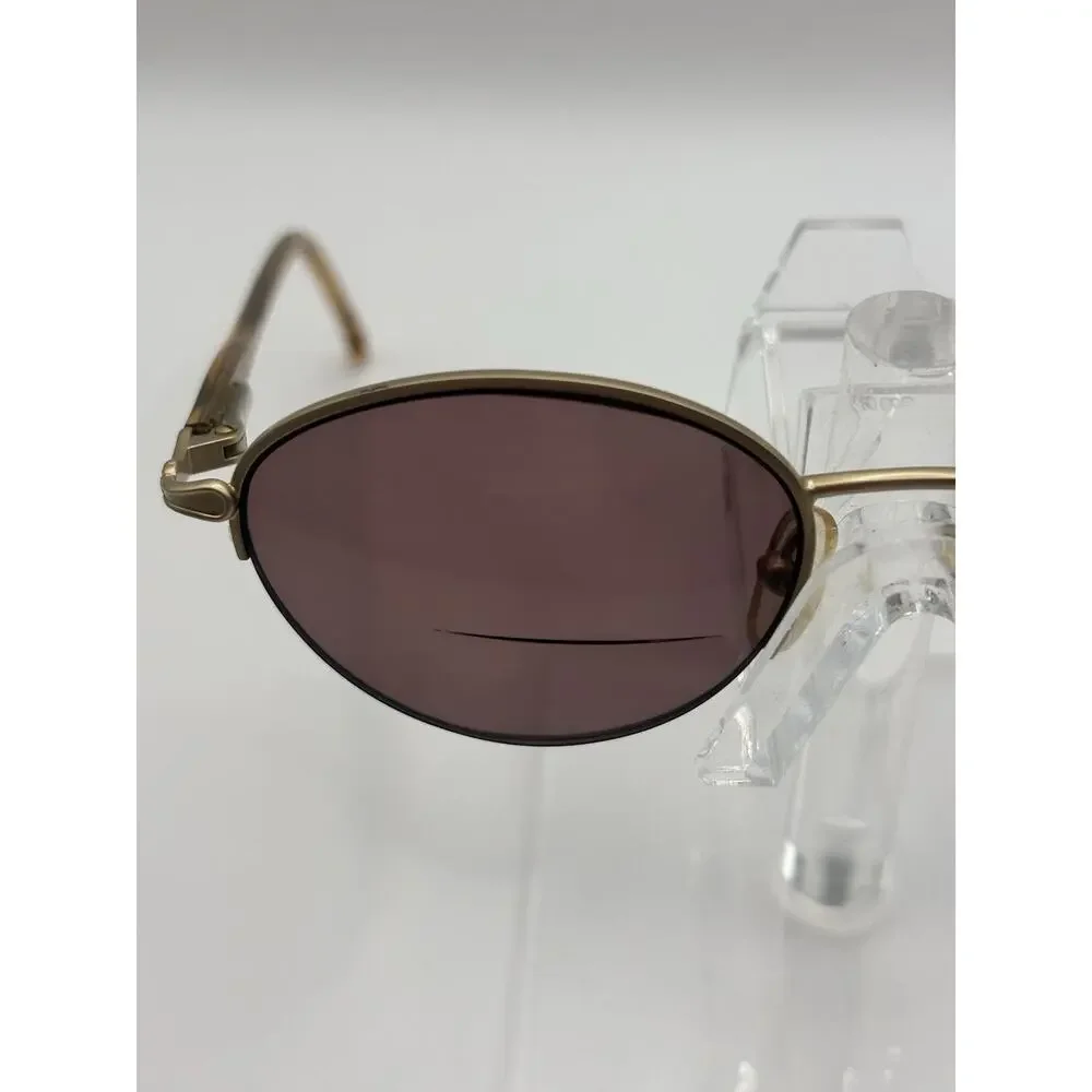 First Issue Gold Oval Sunglasses Purple Lenses